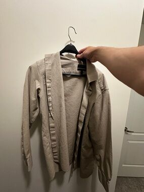 Banana Republic Light Beige Open-Front Blazer